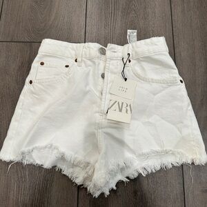 Zara white Jean shorts